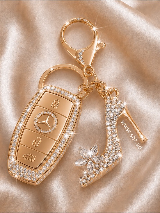 Sparkling Bling Things Accessories - 💕NEW Sparkling Bling Swarovski Crystal Keyring With Cinderella Shoe +Free Gift
